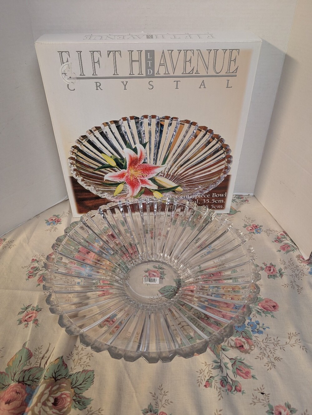 New In Box Fifth Avenue Alexandria Crystal Bowl Home Decor Accessory